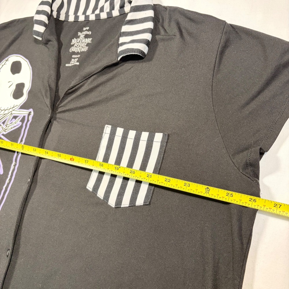 Disney Nightmare Before Christmas Pajama Top Black XL 16-18  Jack Skellington - Picture 6 of 6